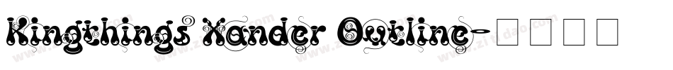 Kingthings Xander Outline字体转换